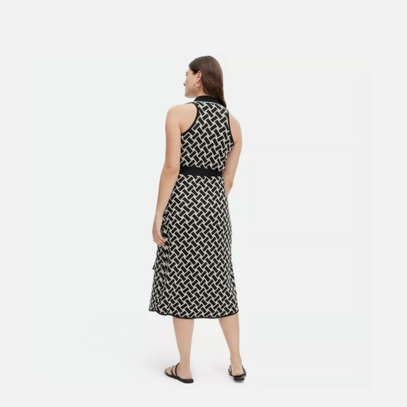DVF Diane Von Furstenberg x Target Vintage Weave Neutral Knit Midi Wrap Dress XS - Picture 7 of 7
